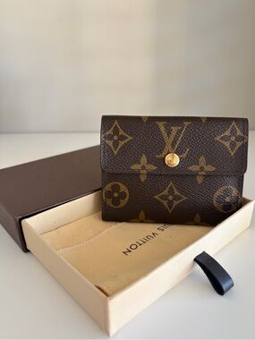 Louis Vuitton Monogram Small Compact Wallet - Authentic